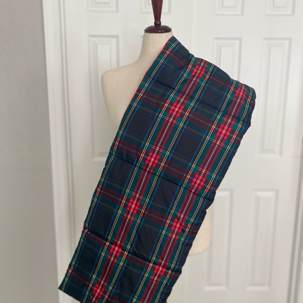 J.Crew Plaid Tartan Puffer Scarf - Picture 2 of 4